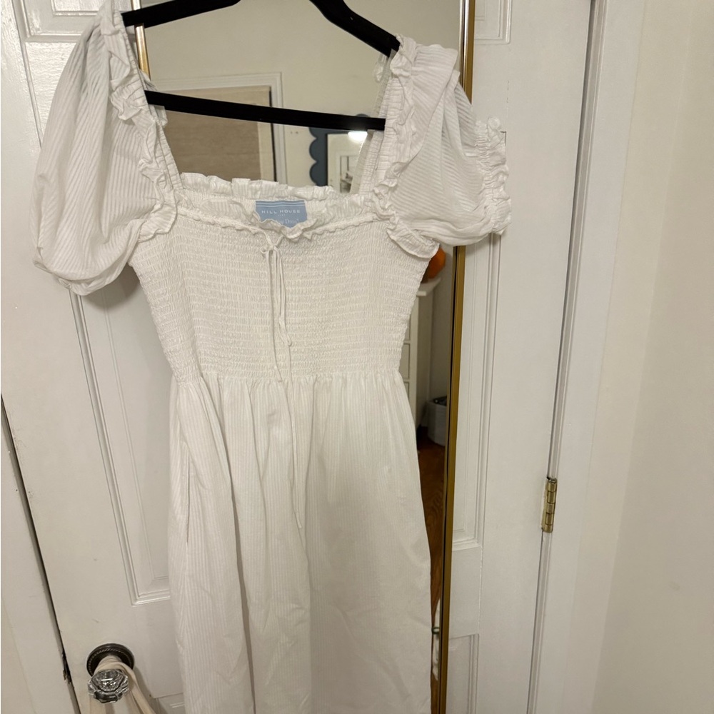Hill House Scarlett White Midi Dress